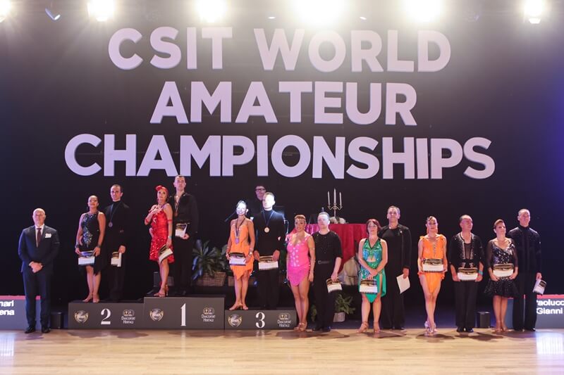 Denis Kojinov and Jeanette Chevalier (USA) 4th place 2025 CSIT World 10-dance Championships in San Marino